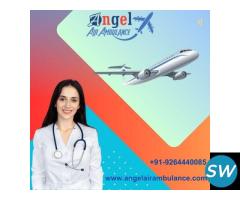 Angel Air Ambulance Service in Dibrugarh with ICU