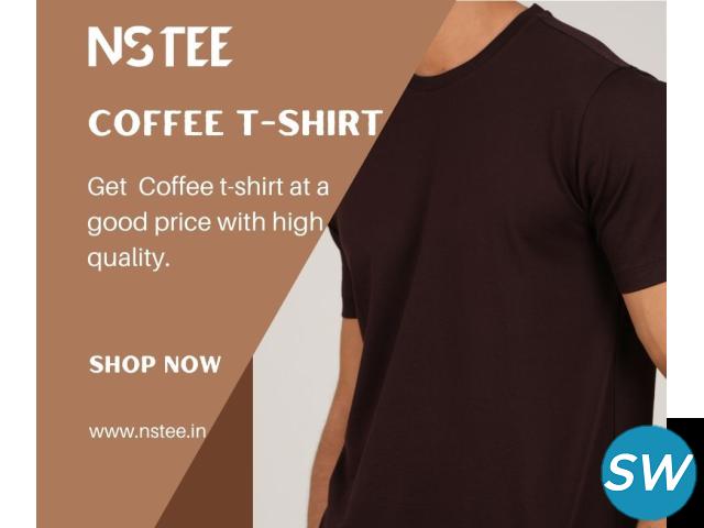 Coffee colour t-shirt - 1