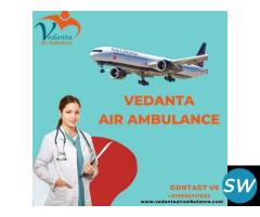 Vedanta Air Ambulance Services in Bhopal with Spec