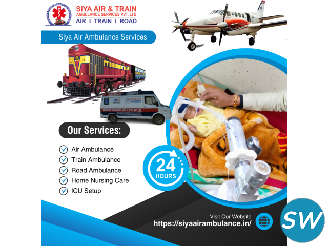 Siya Air Ambulance Service in Kolkata - Equipped t - 1