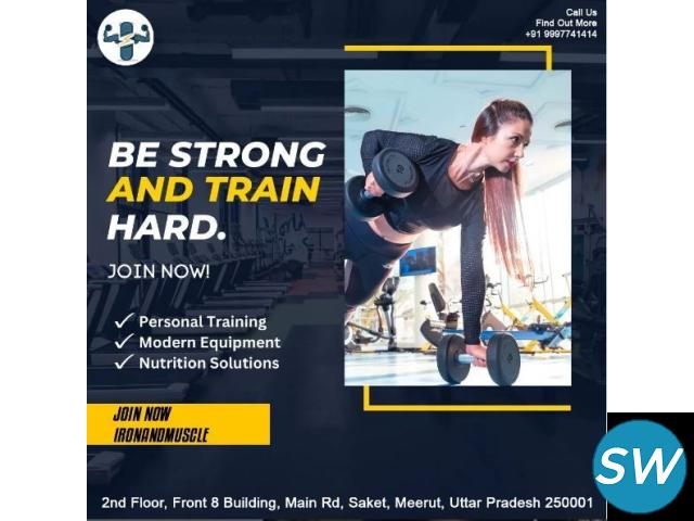 iron & muscles gym | best gym in meerut - 1