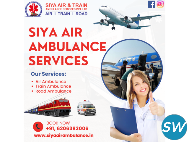 24/7 Emergency Air Ambulance Service in Patna - Si - 1