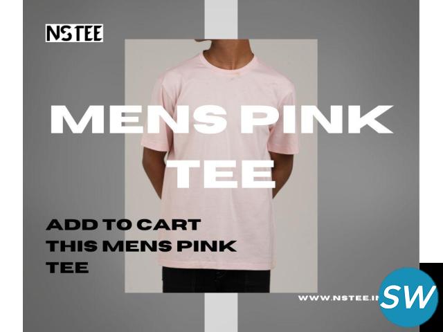 Mens pink tee - 1