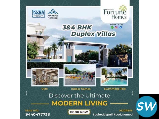 Modern 4BHK Duplex Villas IN KURNOOL - 1