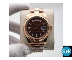 Rolex Day-Date Rose Gold Diamonds Set Watch - 1