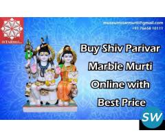 Buy Shiv Parivar Marble Murti Online - 1