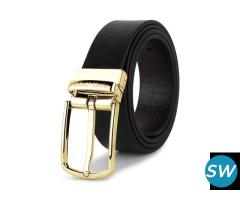 Reversible Men's Leather Belt (Texture: Wild)