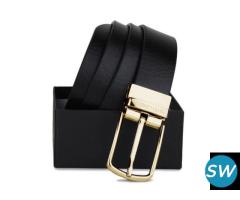 Reversible Men's Leather Belt (Texture: Wild)