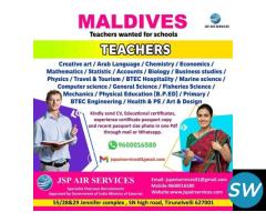 Teacher vacancy in Maldives | JSP Air Services